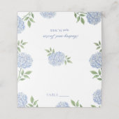 Wedding Place Cards, Blue Hydrangea Border Classic プレイスカード (外部開封)