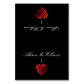 Wedding Place cards--Heart Shaped Red Roses テーブルナンバー (正面)