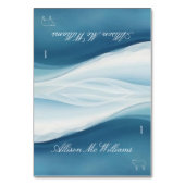 Wedding Place Cards Meat Icon-Serene Blue テーブルナンバー (正面)