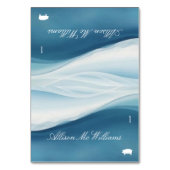 Wedding Place Cards Pork Icon-Serene Blue テーブルナンバー (正面)