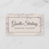 Wedding Planner Blush Pink Floral 名刺 (正面)