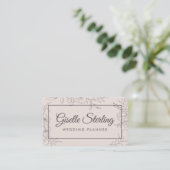 Wedding Planner Blush Pink Floral 名刺 (スタンド正面)