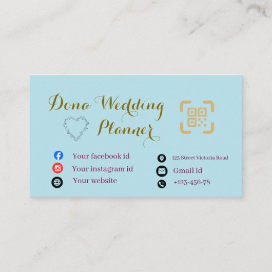Wedding Planner Business Card 名刺 (裏面)