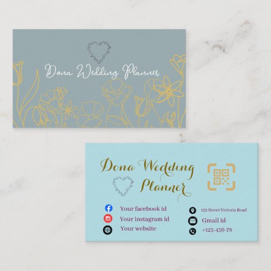 Wedding Planner Business Card  名刺 (正面/裏面)