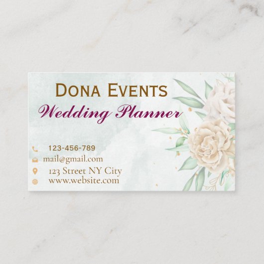 Wedding Planner Business Card 名刺 (裏面)