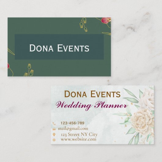 Wedding Planner Business Card  名刺 (正面/裏面)