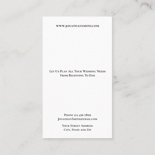 Wedding Planner Business Card 名刺 (裏面)