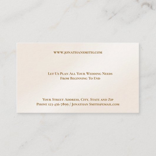 Wedding Planner Business Card 名刺 (裏面)