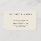 Wedding Planner Navy Blue 名刺 (裏面)