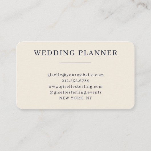 Wedding Planner Navy Blue 名刺 (裏面)