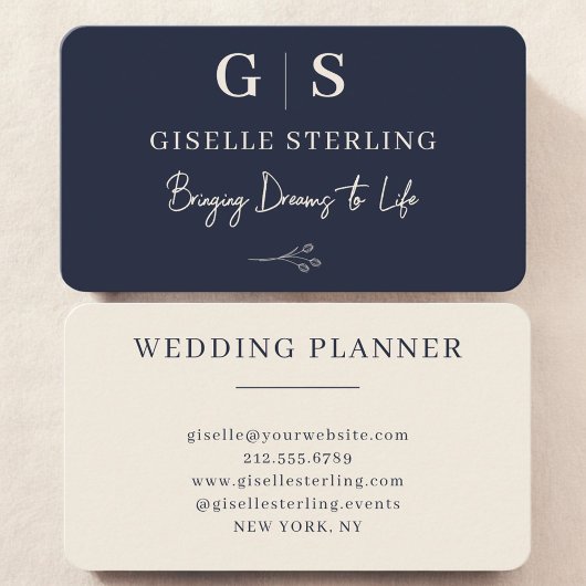 Wedding Planner Navy Blue 名刺