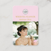 Wedding Planner  Photo Pink QR Code 名刺 (正面)