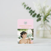 Wedding Planner  Photo Pink QR Code 名刺 (スタンド正面)