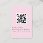 Wedding Planner  Photo Pink QR Code 名刺 (裏面)