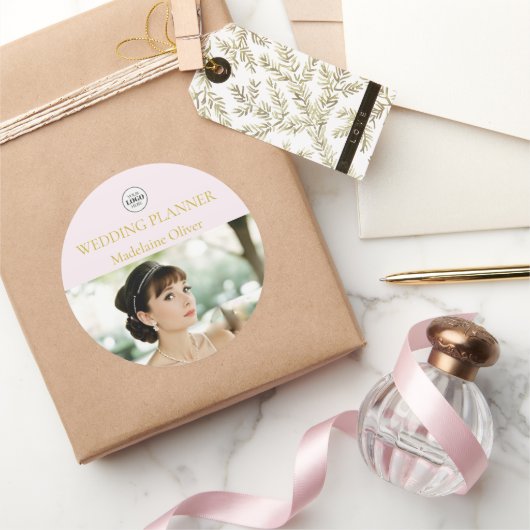 Wedding Planner Spa Photo Pink  ラウンドシール (ギフト)