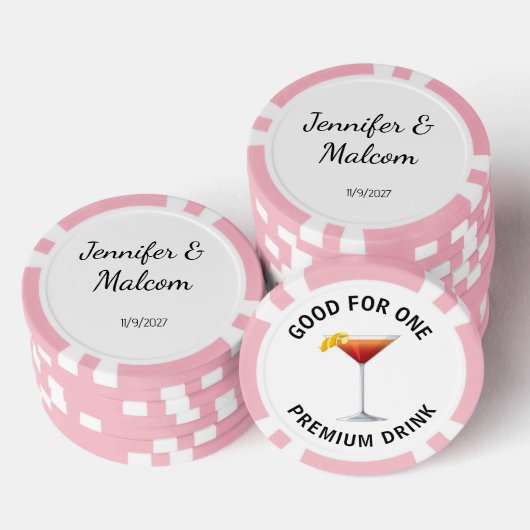 Wedding Poker Chip Favors ポーカーチップ (積み重ね)