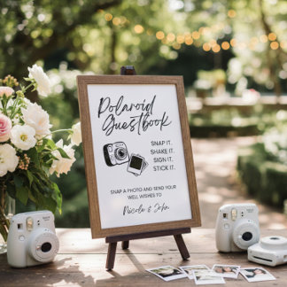Wedding Polaroid Photo Guest Book ポスター
