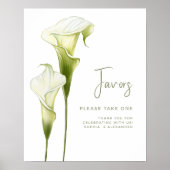 Wedding Poster Favors "Delicate calla lilies". ポスター (正面)