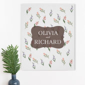Wedding Poster with Romantic Botanical Pattern ポスター