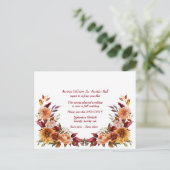 Wedding Postponement Fall Colors 案内ポストカード (スタンド正面)