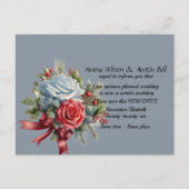 Wedding Postponement Winter Save the Date 案内ポストカード (正面)