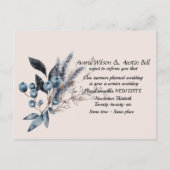 Wedding Postponement Winter Save the Date 案内ポストカード (正面)