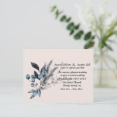 Wedding Postponement Winter Save the Date 案内ポストカード (スタンド正面)