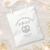 Wedding Pretzel Favor Bags Personalized フェイバーバッグ (クリップ留めされた状態)
