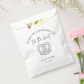 Wedding Pretzel Favor Bags Personalized フェイバーバッグ (封をした状態)