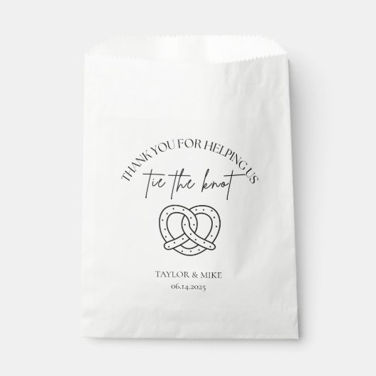 Wedding Pretzel Favor Bags Personalized フェイバーバッグ (正面)