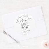 Wedding Pretzel Favor Bags Personalized ラウンドシール (封筒)