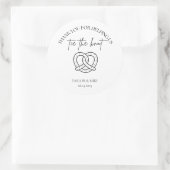 Wedding Pretzel Favor Bags Personalized ラウンドシール (バッグ)