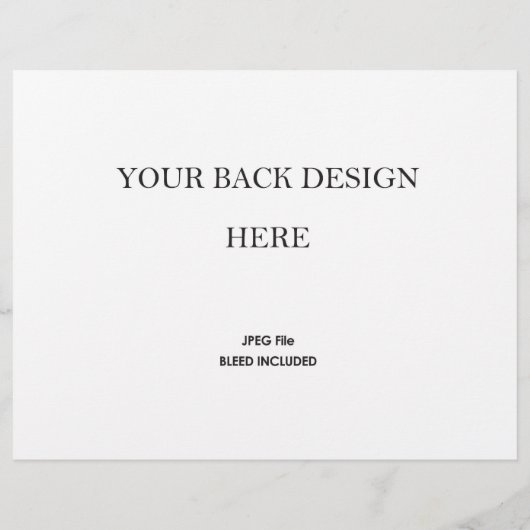 Wedding Program Booklet Printing 5.5x8.5" (裏面)