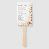 Wedding Program Fan | Rustic Floral Ceremony Hand  ハンドファン (裏面)