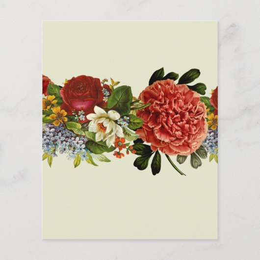 Wedding Program, Itinerary, BOHO Floral Retro (裏面)