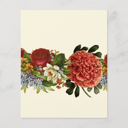 Wedding Program, Itinerary, BOHO Floral Retro (裏面)