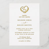 wedding programs Real Gold Foil invitation 箔招待状 (正面)