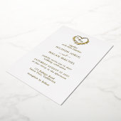 wedding programs Real Gold Foil invitation 箔招待状 (回転した状態)