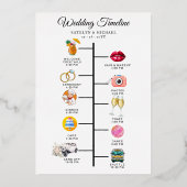 wedding programs Real Gold Foil invitation 箔招待状 (裏面)