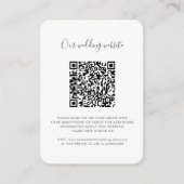 Wedding QR Code Photo and Website RSVP エンクロージャーカード (正面)