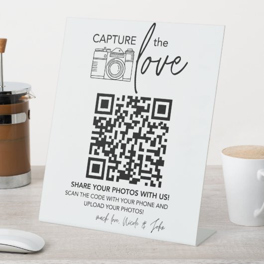 Wedding QR Code Sign | Minimalist Wedding Sign 台座サイン (インサイチュ)