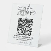 Wedding QR Code Sign | Minimalist Wedding Sign 台座サイン (正面)