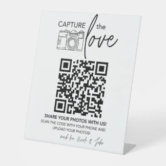 Wedding QR Code Sign | Minimalist Wedding Sign 台座サイン