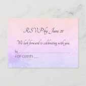 Wedding Rainbow Daisy RSVP 招待状 (正面)