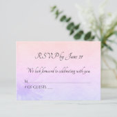 Wedding Rainbow Daisy RSVP 招待状 (スタンド正面)