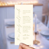 Wedding Reception Dinner Modern Thank You Card プログラム
