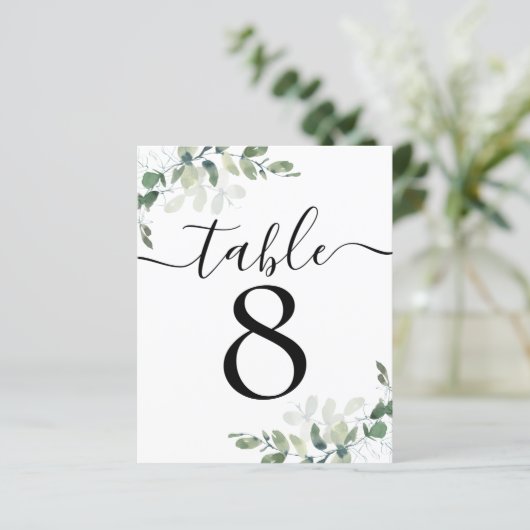 Wedding Reception Eucalyptus Table Number 8 (スタンド正面)