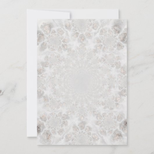 Wedding Reception Gold White Silver Simple Elegant 招待状 (裏面)