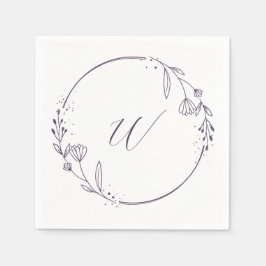Wedding Reception Initial Napkins スタンダードカクテルナプキン
