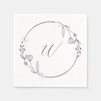 Wedding Reception Initial Napkins スタンダードカクテルナプキン